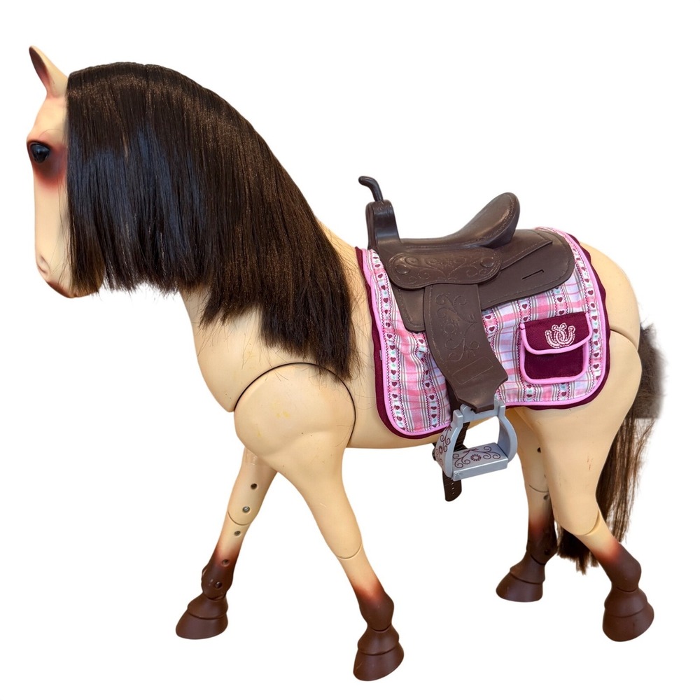 Our Generation/American Girl‎ Posable Morgan Horse Buckskin 20" Saddle Heart Pad